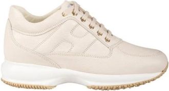 Hogan Stijlvolle Sneakers - Dames - Sneakers - Beige - 39 EU - Leer - Schoenen