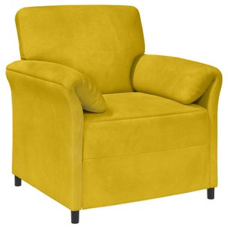 vidaXL Sof&aacute; De Una Plaza Amarillo 88 X 83 X 95 Cm Terciopelo Vidaxl