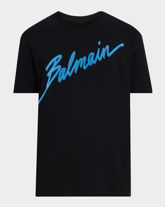 【BALMAIN】関税込☆Club Tシャツ ブラック Balmain Club-print Cotton T-shirt | Black | FARFETCH
