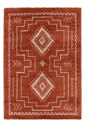 AFK Living Alfombra dise&ntilde;o suave y voluminosa rojo 160 x 230 cm