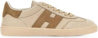 Hogan Beige Logo Cool Sneakers