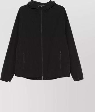 Yohji Yamamoto run hooded jacket tulle panels