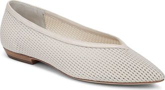 Veronica Beard Bancroft Pointed Toe Flat in Ecru at Nordstrom, Size 8.5