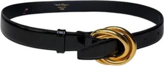 Ferragamo Pre-owned Patent Leather Belt - Dames - Vintage Accessoires - Zwart - ONE Size - Leer - Vintage
