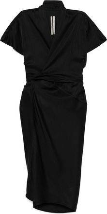 Rick Owens wrap midi dress - Black