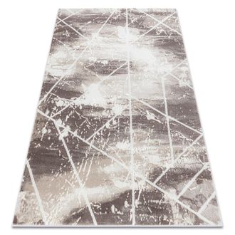 RugsX Rugsx - Alfombra Core 1818 Geom&eacute;trico - Estructural, Dos Niveles De Vell&oacute;n, Marfil / Blanco Beige 160x220 Cm