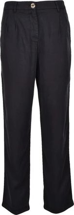 Twin-Set Straight-Leg Chino Pants with Cinched Waist