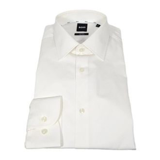 HUGO BOSS H-Hank-Kent Shirt - Heren - Zakelijke Overhemden - Wit - 4XL - Katoen - Overhemden