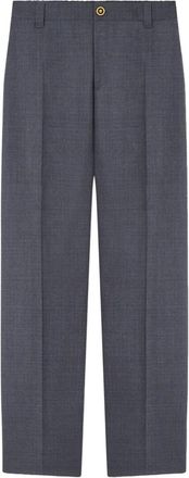 Versace Geruite wollen broek - Grijs