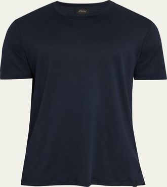 Brioni Mens Sea Island Cotton Crewneck T-Shirt