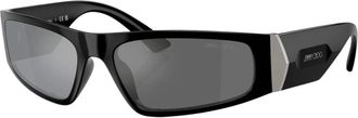 Jimmy Choo London Ovale Zonnebril - unisex - Zonnebrillen - Zwart - 58 MM - Accessoires