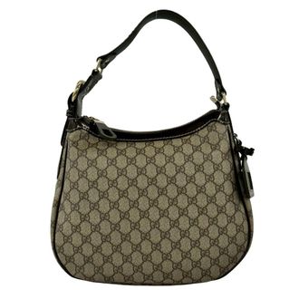 Gucci Brown Leather Pvc Shoulder Bag Tote Bag (Pre-Owned)