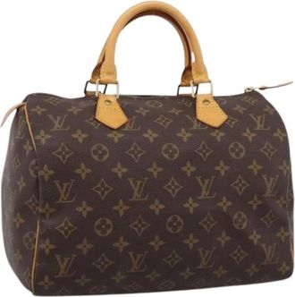 Louis Vuitton Pre-owned Monogram Canvas Hand Bag - Dames - Vintage Handtas - Bruin - ONE Size - Leer - Vintage