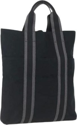 Herm&egrave;s Pre-owned Tote Bags, female, Black, Size: ONE SIZE Pre-owned Canvas Tote Bag