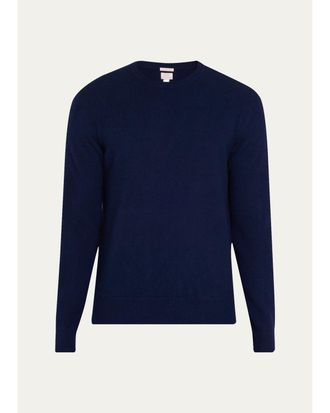 Massimo Alba Mens Brushed Cashmere Crewneck Sweater
