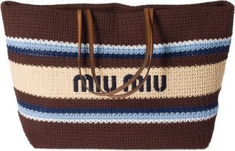 Miu Miu crochet tote bag - Brown