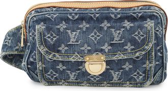 Louis Vuitton Blue Yellow Monogram Denim Sling Bag (Pre-Owned)