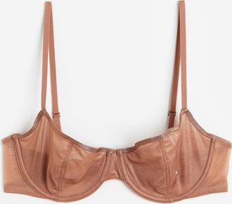 H&M Unwattierter Balconette-BH aus Mesh - Beige