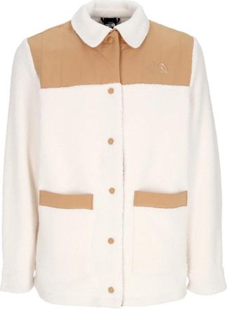The North Face Sherpa Fleece Shacket - Dames - Fleece jassen - Wit - M - Polyester - Fitness