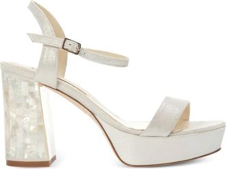 Freya Rose Gigi ankle-strap sandals - women - Calf Leather/Kid Leather/Calf Leather - 38.5 - Neutrals