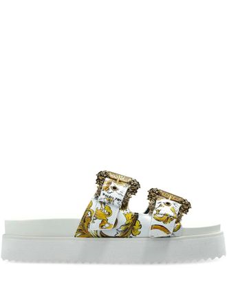 Versace Jeans Couture Arizona slides - White