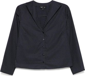 agnès b. dot shirt - women - Cotton - 36 - Blue