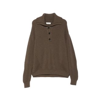 Dries Van Noten Ribbed-knit Button-up Sweater