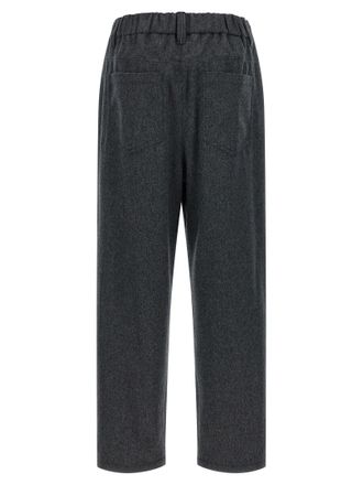 Brunello Cucinelli Womens Gray Wool Pants