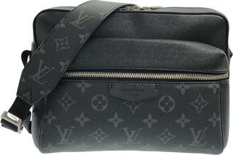 Louis Vuitton Black Coated Canvas Leather Shoulder Bag (Pre-Owned)