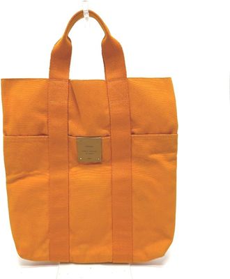 Hermès Orange Canvas Tote Bag (Pre-Owned)
