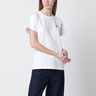 Parajumpers White cotton T-shirt with logo patch