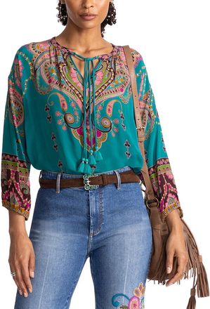 Johnny Was Margot Silk Blouse