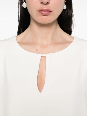 Alberto Biani Teardrop Opening Blouse - Ivory