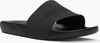 FitFlop Mens Fitflop iQushion Pool Slides Polyurethane Mens All Black Slides - Size: 10