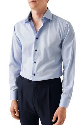Eton Contemporary Fit Twill Dress Shirt in Light Pastel Blue at Nordstrom Rack, Size 16