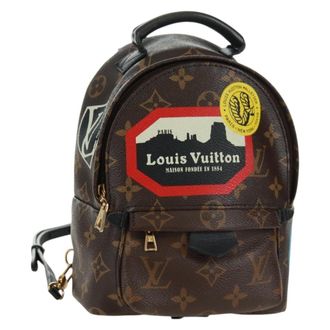 Louis Vuitton Palm Springs Backpack Limited Edition World Tour Monogram Canvas Brown Canvas Backpack Bag (Pre-Owned)