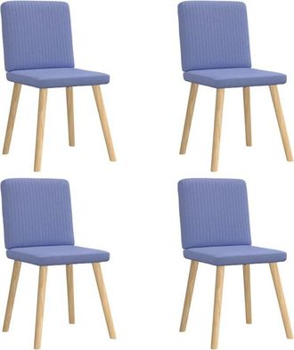 vidaXL Sillas De Comedor 4 Uds Tela Azul Jeans Vidaxl