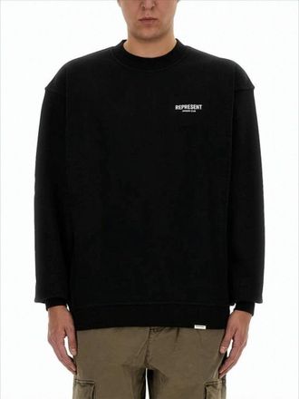 Represent Relaxed-Fit Long-Sleeve Sweatshirt With Ribbed Cuffs