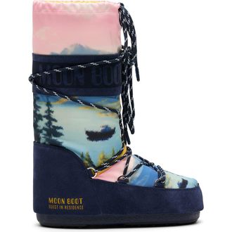 Moon Boot x Guest In Residence Icon High Postcard Boot in Midnight at Nordstrom, Size 39
