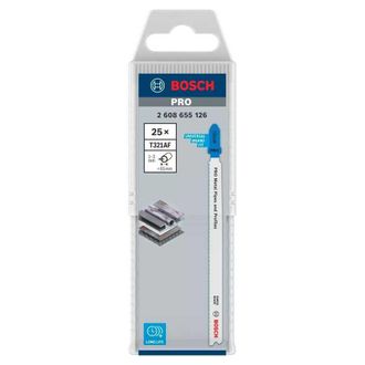 Bosch 25 Hojas De Sierra De Calar Pro Metal Pipes And Profiles T321af (para Tubos Y Perfiles De Metal, Chapa De Acero, Longitud 132 Mm, Accesorio Profesiona