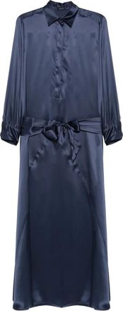 Kiton Abito lungo con inserti - Blu