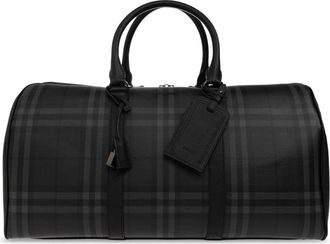 Burberry Leren Reistas - Heren - Weekendtassen - Grijs - ONE Size - Leer - Tassen