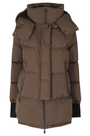 Herno Army Green Hooded Double-Slider Zip Polyester Jacket