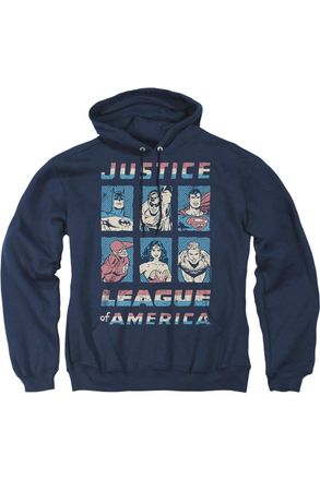 Gildan Justice League of America American League Adult Pull Over Hoodie / Hooded Sweatshirt