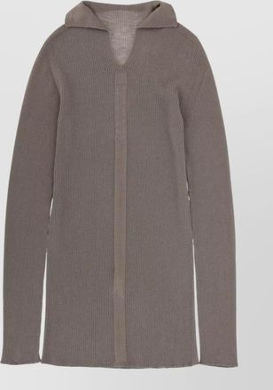 Rick Owens slim knit tabard high neck sweater