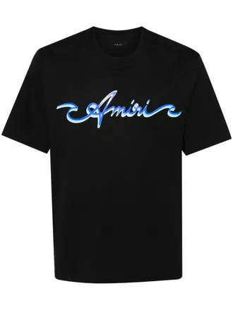 Amiri logo-print cotton T-shirt - men - Cotton - M - Black