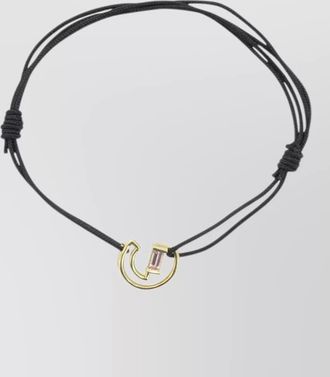 Aliita bracelet letter g cord gemstone gold