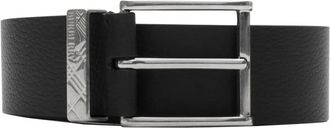 Burberry Cintura in pelle con motivo Check - Nero