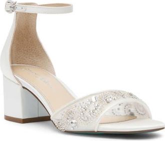 Betsey Johnson Eliat Ankle Strap Sandal in Ivory at Nordstrom, Size 8.5