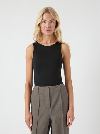 Y.A.S Body Y.A.S YASRUBY SL BODY S. NOOS, Damen, Gr. M (38), N-Gr, schwarz, Jersey, Obermaterial: 93% Polyamid, 7% Elasthan, unifarben, figurbetont, Rundhal